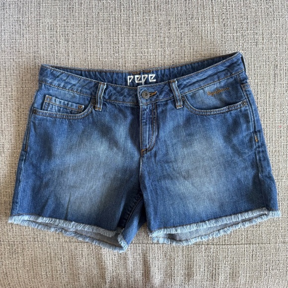 Pepe Jeans Women's Classic Blue Jean Shorts - Picture 1 of 8
